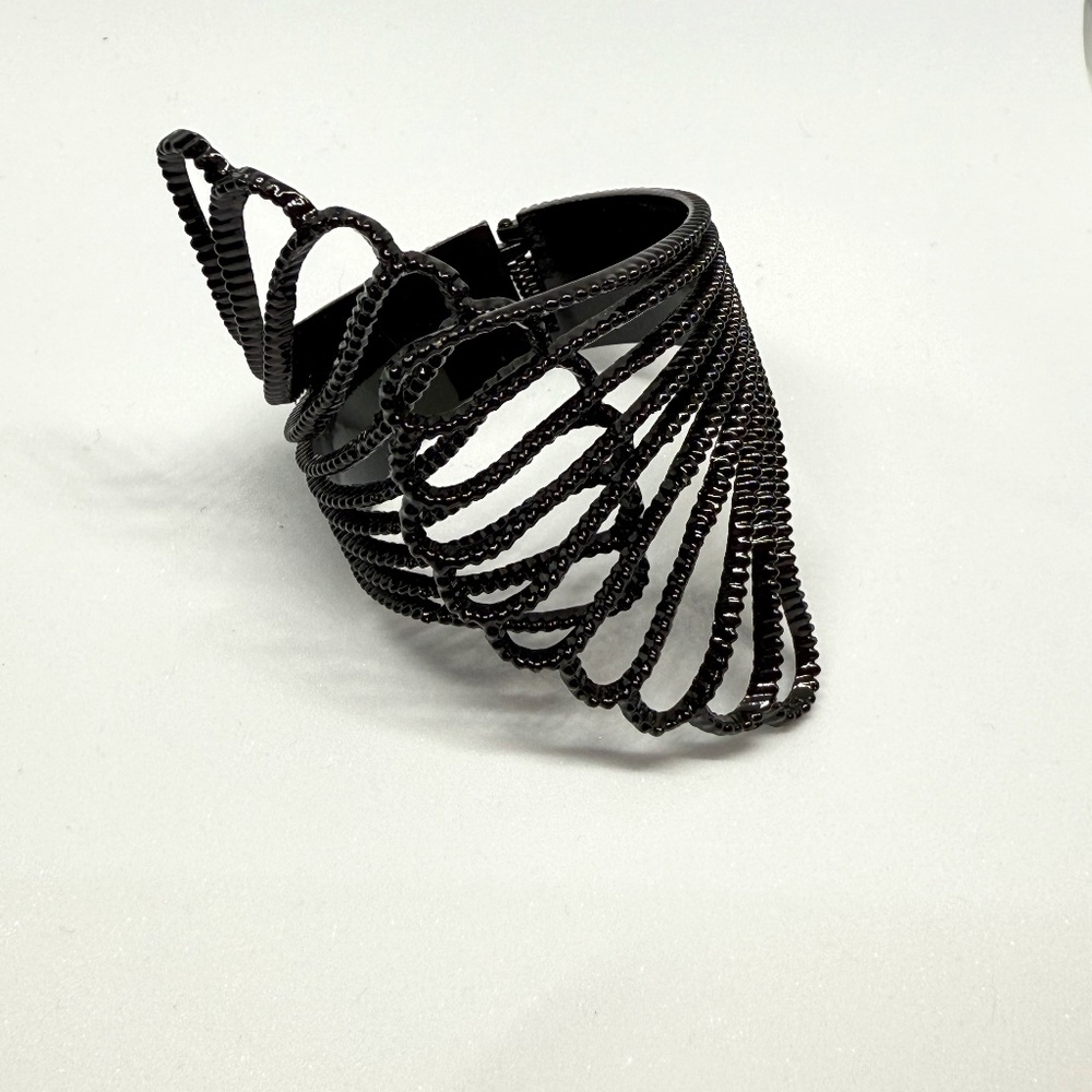 Black Cuff‎ Bracelet Butterfly Flare